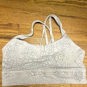 Lululemon white and grey energy bra